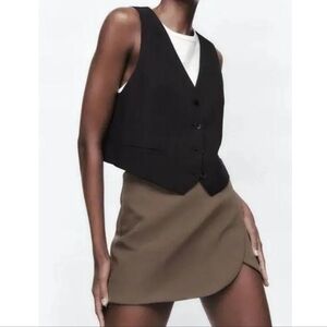 Zara Black and Brown Skort